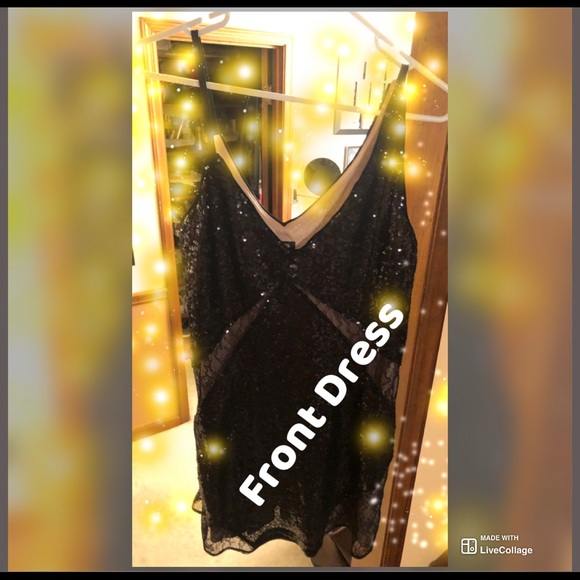 NWT-Sequin Lace Cami Shift Dress - Picture 2 of 8